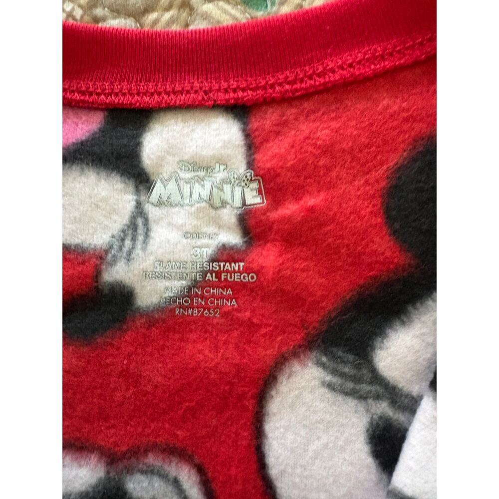Minnie Mouse Toddler Girls' One-Piece Fleece Blanket Sleeper Size 3T - Picture 4 of 6